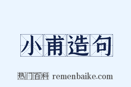 小甫造句是什么意思的图片